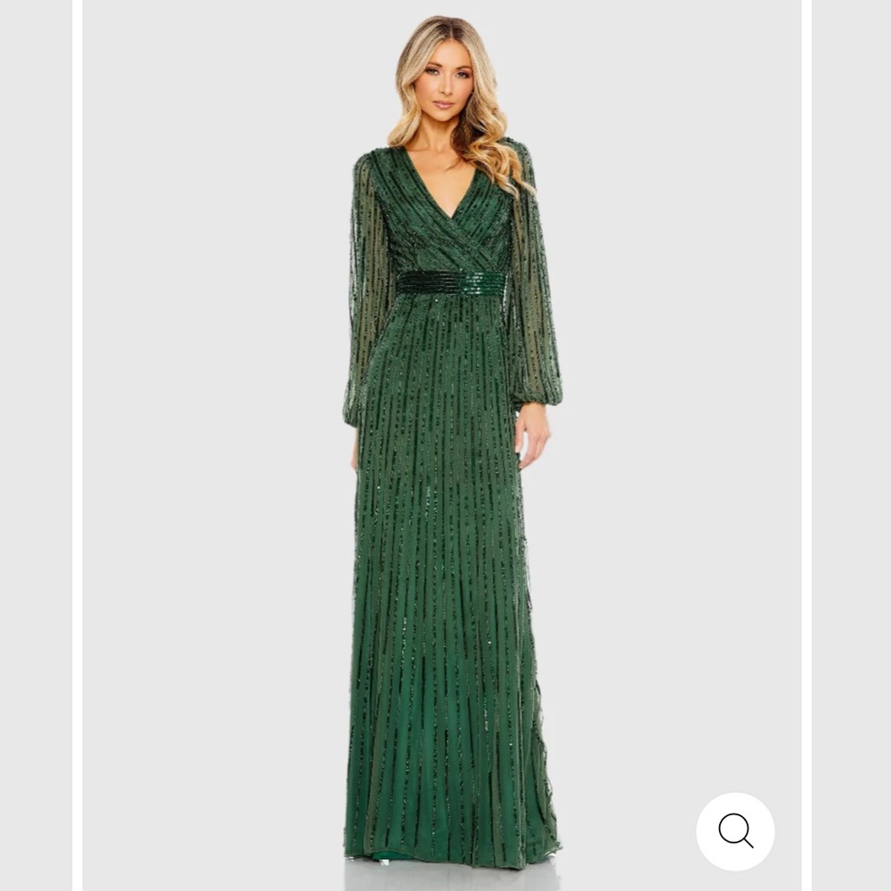 Mac Duggal Green Maxi Dress